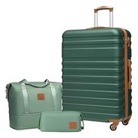 COOLIFE Suitcase Trolley Carry On Hand Cabin Luggage Hard Shell Travel Bag Lightweight with TSA Lock,The Suitcase Included 1pcs Travel Bag and 1pcs Toiletry Bag