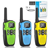 Walkie Talkie for Adults Kids Long Range,NXGKET Rechargeable Walky Talky Radio with Built-In Li-Ion Batteries,16 Channels Usb Type-C Charger Auto Squelch For Outdoor Game Camping Hiking