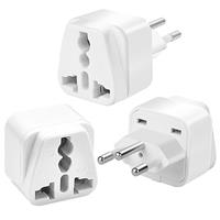 3-Pack UK to Switzerland Plug Adapters, Switzerland Swiss Plug Adaptor, Swiss Travel Adapter 3 Pin Grounded International Universal for Swiss, Jordan, Liechtenstein, Madagascar, Rwanda (Type J)