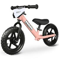 KRIDDO Toddler Balance Bike 2 Year Old, Age 18 Months to 5 Years Old, 12 Inch Push Bicycle with Customize Plate (3 Sets of Stickers Included), Steady Balancing, Gift Bike for 2-3 Boys Girls