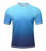 Huayuzh Men's Watersport Rash Guards Swimming Shirts UV Swim Top UPF 50+ Quick Dry Short Sleeve Surfing Running Sports Top