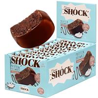 FitnesSHOCK Protein Cookie Schoko-Brownie ohne Zusatz von Zucker, Kekse mit 15% Eiwei, sttigende Ballaststoffe, low carb, weiche Konsistenz 10x50g