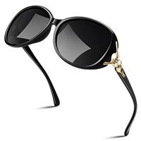 Sunier Polarised Sunglasses Women,Trendy Oversized Sun Glasses,Fashion Ladies Shades with UV400 Protection Shades