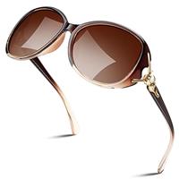 Sunier Polarised Sunglasses Women,Trendy Oversized Sun Glasses,Fashion Ladies Shades with UV400 Protection Shades
