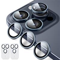 ESR for iPhone 16 Pro Max/16 Pro/15 Pro Max/15 Pro/14 Pro Max/14 Pro Camera Lens Protector, Ultra-tough HD Individual Lens Protectors, Scratch Resistant, Ultra-thin Tempered Glass, 1 Pack, Titanium