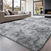 Sour Lemon Rugs Living Room, Grey Area Rugs for Bedroom, Washable Anti Slip Extra Large Shaggy Soft Rug Fluffy Modern Floor Carpets Mat Beside Rugs for Kids Living Room