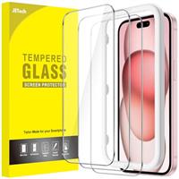 JETech Screen Protector for iPhone, Tempered Glass Film with Easy Installation Tool, Case-Friendly, HD Clear