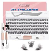 VICILEY Cluster Lashes Individual False Eyelashes Natural Eyelash Extension DIY Lash Clusters Kit