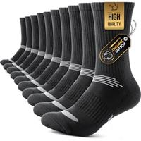 TANSTC Mens Hiking Socks - Breathable Moisture-Wicking Comfortable for Outdoor Sports Athletic Trekking Crew Socks Multipack (5 Pairs)