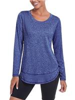 Deaviya Womens Long Sleeve Sports Tops UK, Sport Yoga T-Shirt Workout Running Tops, Crew Neck Quick Dry Golf Activewear Ladies Gym Sports Top