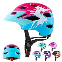 RaMokey Kids Helmet, Kids Bike Helmet for Boys Girls Age 5-14, Light Weight Cycling Helmet Mountain Bicycle Helmet with Taillight Adjustable Dial Removable Visor(50-56CM)