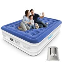 iDOO Air Bed, Inflatable bed with Built-in Pump, 3 Mins Quick Self-Inflation/Deflation Air Mattress, Comfortable Top Surface Blow Up Bed for Home Portable Camping Travel 190x100x46cm 250kg MAX, Single