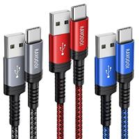 USB C Charger Cable 3Pack USB Type C Charger Cable Fast Charging 3A Braided phone charger Cables for Samsung Galaxy S22 S21 S20 S23 S10 A12 A21s A20e A40 A32 A52S,Google Pixel 7 6,Switch,PS5