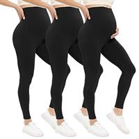 VALANDY Creamlush Maternity Leggings Over Bump Buttery Soft Belly Support Adjustable High Waisted Pregnancy Pants Yoga Pajama