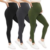 VALANDY Creamlush Maternity Leggings Over Bump Buttery Soft Belly Support Adjustable High Waisted Pregnancy Pants Yoga Pajama
