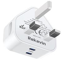 USB C Plug Fast Charge Plug,2 Pack 20W For Apple Watch and iPhone 16/15 Dual Port Type Wall Charger Adapter UK Charging for iPhone15/14/14 Pro/14 Pro Max/13/13 Pro/13 Max/12/12 Max/11 Pro/iPad