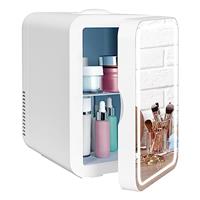 eklipt Mini Fridge for Bedrooms with AC/DC Powered, Quiet Mode, Small Skincare Portable Beauty Fridge with LED Makeup Mirror, Mini Fridge for Cosmetic, Office or Car