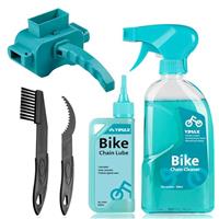 Bike Chain Cleaner YIMAX Bicycle Cleaning Kit with Wet Lubricant Chain Lube and Cleaning Spray Degreaser,Suitable for All Types of Bike