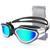 OMID Swim Goggles, P2 Polarized Patent & Upgrade Anti-Fog Anti-UV No Leakage Swimming Goggles for Adult Men Women Youth