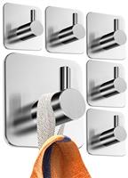 4smile no-Drill self Adhesive Hooks Stick on Heavy Duty, Rust-Free Sticky Hooks, Sticky for Hanging Towels in bathrooms, Tae Towel Holder Stick on Walls