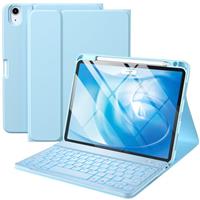 Vobafe Case with Keyboard for iPad Air 11 inch 2025 2024 M3 M2/iPad Air 5 4 2022 2020 10,9 inch, 7 Color Backlight Wireless Detachable Keyboard Cover with Pencil Holder, UK Layout