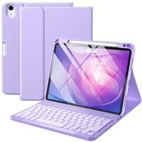 Vobafe Case with Keyboard for iPad Air 11 inch 2025 2024 M3 M2/iPad Air 5 4 2022 2020 10,9 inch, 7 Color Backlight Wireless Detachable Keyboard Cover with Pencil Holder, UK Layout