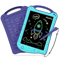 HOMESTEC AstroDraw Girls Toys 2 3 4 5 6 Year Old Girls Gift, Colourful Drawing Pad Portable Handle, LCD Writing Tablet Kids, Travel Learning Toys Birthday Gifts Age 2+ Purple/Pink