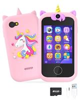 Lenudar Kids Toy Phone,Christmas Birthday Unicorns Gifts for 3 4 5 6 7 8 years old Girls,Touchscreen