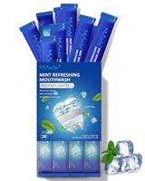 MySmile Mouthwash Alcohol Free, Mouth Wash for Adults, Travel Mouthwash Helps Kill 99% of Bad Breath Germs, Prevents Cavities, Fluoride Free, Fresh Mint, 30 Uses