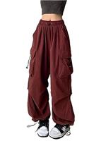 DINGJIUYAN Parachute Cargo Harem Pants Women Gothic Y2k Plus Size Elastic Waist Trousers Harajuku Punk Jogger