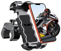 Babacom Bike Phone Holder, Upgrade Motorbike Phone Holder [1s Lock][Secure Protection], 360 Rotatable Phones Holder for Mountain Bike/ATV Handlebar Accessories, Compatible with iPhone/Galaxy 4.7-6.8"