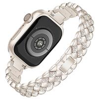 Vamyzji Compatible with Apple Watch Straps 41mm 40mm 38mm or Ultra 49mm 45mm 44mm 42mm, Fashion Metal Band for Apple Watch Series 8 7 6 5 4 3 2 1 SE, Bling Bracelet iWatch for Woman