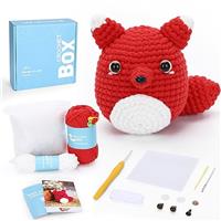 Crochet Box Crochet Kit for Beginners - Crochet Kit, Starter Friendly, Include Easy to Use Yarn, Step-by-Step Video, Patterns, Accessories, Birthday Gift for Adults, Teens.