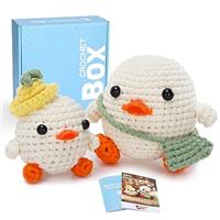 CROCHET BOX Crochet Kit for Beginners:Beginner Crochet Kit, All You Need in, Step-by-Step Video, Birthday Gift for Adults