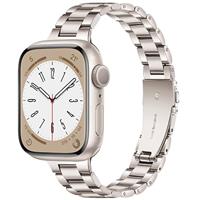 Vamyzji Metal Strap Compatible with Apple Watch Strap 41mm 40mm 38mm/Ultra 49mm 45mm 44mm 42mm for Women/Men, Stainless Steel Slim Metal Apple Watch Strap for Ultra, iWatch Series 8 7 6 5 4 3 2 1 SE