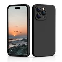CALOOP Slim-Fit for iPhone 14 Pro Case,Sturdy Shockproof Hard Frame Cover with Anti-Scratch Microfiber Lining,Skin Soft Liquid Silicone,Full Protection for Screen and Camera Lens (Lavender Gray)