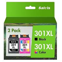 Salols 301 Ink Cartridges Combo Pack 301 XL Black and Colour Replacement for HP 301XL Ink Cartridges Multipack for HP Envy 5530 5532 4500 4502 4507 DeskJet 2540 3050a 2542 1510 OfficeJet 2620 2622