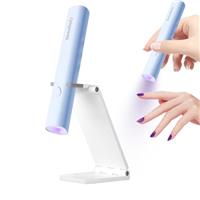 UV Light for Gel Nails, Denabuty Mini U V LED Nail Lamp Handheld with Stand, Portable Nail Dryer Rechargeable USB Cordless, Nail Light with 2 Timers for Fast Drying