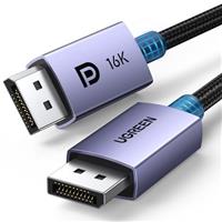 UGREEN 16K DisplayPort Cable 2.1 DP to DP [VESA Certified] 80 Gbps Support 16K@60Hz, 10K@60Hz, 8K@240Hz, 4K@240Hz, HDR, DSC 1.2a, MST, FreeSync, G-Sync, HDCP 2.2 for Laptop TV PC Gaming Monitor