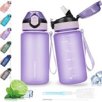 AOHAN Water Bottle with Leak Proof Flip Top Lid, BPA Free Sport Drinking Bottle with Straw, Dishwasher Safe Water Bottle Non-Toxic Water Jug with Carrying Strap