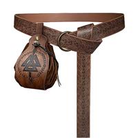 HiiFeuer Medieval O Ring Belt with Retro Nordic Drawstring P