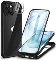 CENHUFO Compatible with iPhone 15/15 Pro Max Case Built-in Glass Screen Protector with Camera Lens Protector