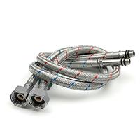 Xcel Home 2 x M10 x1/2 Flexible Tap Connectors | 10 Lengths | Pair of BSP Kitchen/Basin Monobloc Mixer Flexi Pipe Tails | Braided Stainless Steel