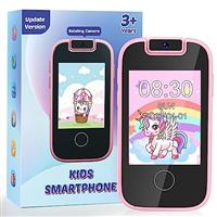 Kids Smart Phone for Boys, Christmas Birthday Presents Gifts for 3 4 5 6 7 8 years old Boys, Touchscreen Kid Toy Phone MP3 Music Player with Dual Camera, Learning Toys for Boys age 3-8 with 8G SD Card