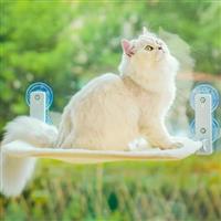 MEWOOFUN Cat Window Bed Hammock for Indoor Cats - 54x30cm Foldable Cat Window Perch w/Reversible Mat, Strong Suction Cups Sturdy Holds Up to 18kg