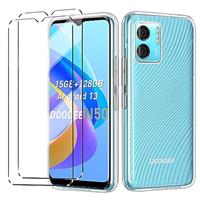 [4 in 1] Case Compatible with Honor X6 Cover with 3 Pack Tem