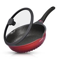 INTIGNIS Deep Non-Stick Frying Pan with Lid 3-in-1 Saut Pan, Skillet & Mini Wok GREBLON Ceramic Coating | Induction Hob Safe | Stainless Steel Base |PTFE & PFOA Free