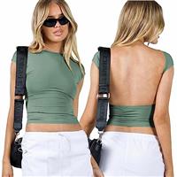 Arkim Backless Top Y2K Top Sexy Tops Reversible Style Street Fashion New Summer Tops for Women