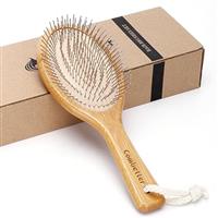 Combetter Bamboo Hair Brush, Natural Paddle Brush, Eco-Friendly and Handmade for All Hair Types