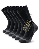 PULIOU Merino Wool Walking Socks for Men Women Cushioned Anti Blister Wicking Hiking Socks for Running, Work, Trekking and Outdoor Sports, 3 Pairs